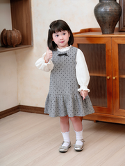 Váy sát nách phối nơ đuôi cá tim đen xinh xắn