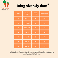 Váy tay bồng nẹp cúc caro hồng hoa nhí