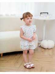 Bộ cộc nơ tím vạt chéo lưng