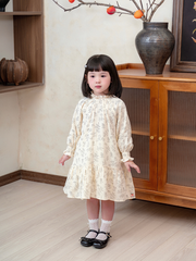 Váy tay dài muslin hoa