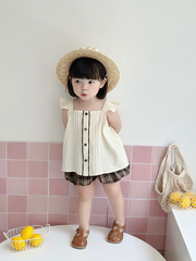 Set áo 2D cánh tiên quần bí phong cách HQ siêu xinh
