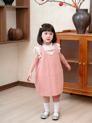 Váy gile suông nơ ngực xinh xắn