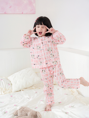 Bộ dài gấu Teddy chữ cái hồng xinh xắn
