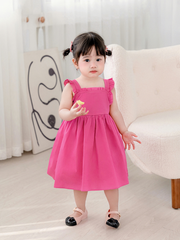 Váy 2d cánh tiên bèo ngực hồng đậm