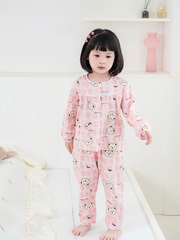 Bộ dài gấu Teddy chữ cái hồng xinh xắn