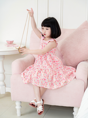 Váy 2d cánh tiên 3T hoa hồng nhí