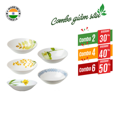 Combo giá tốt-Tô thủy tinh tròn loe Diva Laopala 170