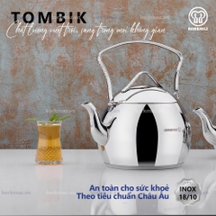 Ấm inox cao cấp Korkmaz Tombik 1 lít - Ø14x11cm - A092