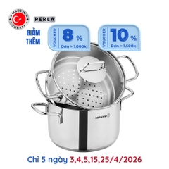 Bộ nồi xửng hấp inox 18/10 Korkmaz Perla 24cm-A1522