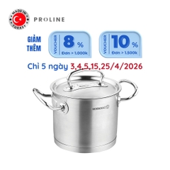 Nồi nấu bếp từ inox cao cấp Korkmaz Proline 2.7 lít thân cao - Ø16x14cm -  A1164