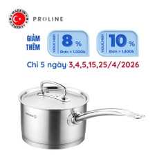 Quánh inox nấu bếp từ cao cấp Korkmaz Proline 2 lít có nắp inox - Ø16x10cm -  A1157