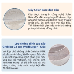 Nồi chống dính bếp từ cao cấp Korkmaz Granita thân thấp 2.5 lít - Ø24x6.5cm - A1854
