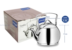 Ấm inox cao cấp Korkmaz Tombik 3.5 lít - Ø17x20cm - A094