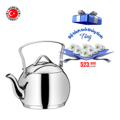 Ấm inox cao cấp Korkmaz Tombik 3.5 lít - Ø17x20cm - A094
