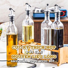 Chai rót gia vị thủy tinh vuông 500ml - SAPATA