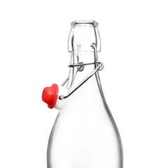 Chai thủy tinh vuông nắp cài 250ml - SAPATA