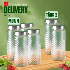 [Combo 4 TẶNG 2] Hũ thủy tinh nắp vặn Delivery 700ml