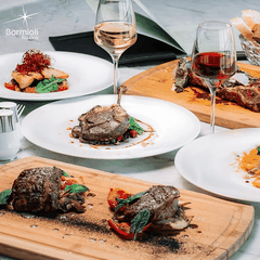 Đĩa thủy tinh tròn lớn White moon 27 cm