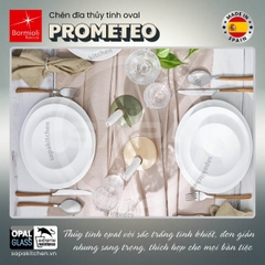 Đĩa thủy tinh oval lớn Prometeo 32 x 26 cm