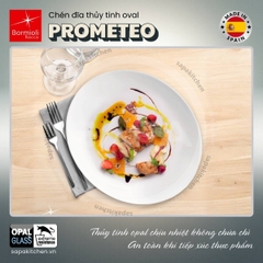 Đĩa thủy tinh oval lớn Prometeo 27 x 24 cm