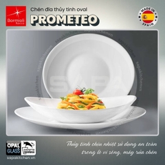 Đĩa soup thủy tinh oval Prometeo 23 x 20 cm