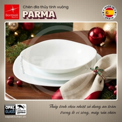 Bộ chén đĩa thủy tinh vuông Parma 12 món
