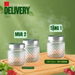 [Combo 2 TẶNG 1] Hũ thủy tinh nắp vặn Delivery 300ml