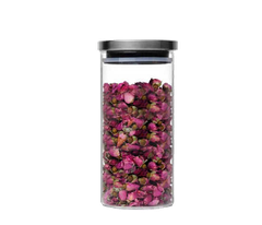 Hũ thủy tinh tròn nắp inox hít kín hơi 1.5L - SAPATA
