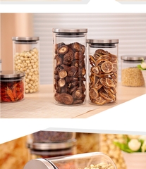 Hũ thủy tinh tròn nắp inox hít kín hơi 1.5L - SAPATA