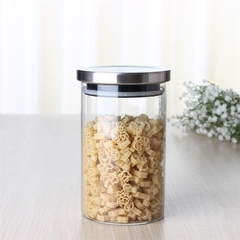 Hũ thủy tinh tròn nắp inox hít kín hơi 1L - SAPATA