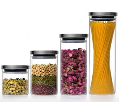 Hũ thủy tinh tròn nắp inox hít kín hơi 2L - SAPATA