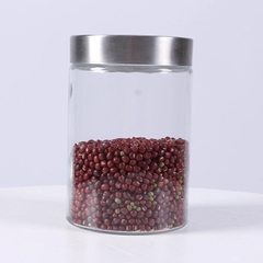 Hũ thủy tinh tròn nắp vặn inox 1.1L - SAPATA