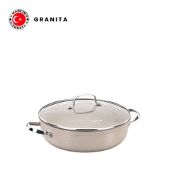 Nồi chống dính bếp từ cao cấp Korkmaz Granita thân thấp 2.5 lít - Ø24x6.5cm - A1854