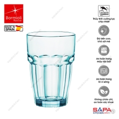 Ly thủy tinh chịu nhiệt Rock bar 37 cl xanh biển