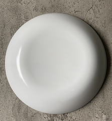 Đĩa soup thủy tinh tròn White moon 22 cm