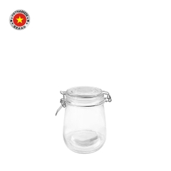 Hũ thủy tinh tròn nắp cài inox 0.75L - SAPATA
