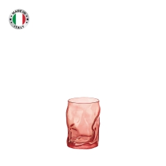 Ly thủy tinh Sorgente 30cl màu đỏ san hô nhạt