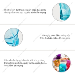 Ly thủy tinh Sorgente 30cl màu xanh lá nhạt