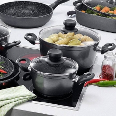 [KBB] Nồi chống dính phủ đá thiên nhiên Stoneline 20cm có nắp - không bao bì