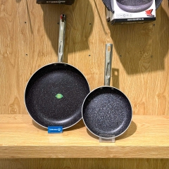 Bộ 2 chảo chống dính phủ đá thiên nhiên Stoneline Premium (20cm, 28cm)