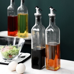 Chai rót gia vị thủy tinh vuông 500ml - SAPATA