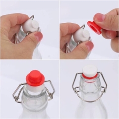 Chai thủy tinh vuông nắp cài 500ml - SAPATA