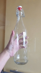 Chai thủy tinh tròn nắp cài 1000ml - SAPATA