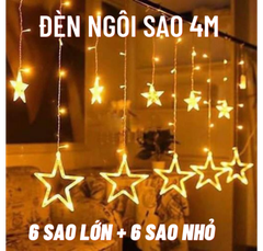 Dây Đèn Chớp Ngôi Sao Ngang 4m--Sáng Vàng