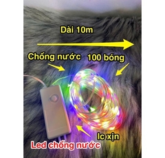 Dây Đèn led Chống Nước 9m ( 100 Bóng ) đủ màu