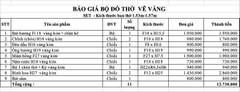 Bộ Đồ Thờ Hoạ Tiết Hoa Sen Cho Ban 1,53m - 1,57m Gốm Chu Đậu Vẽ Vàng
