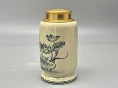 Hộp Đựng Trà Họa Tiết Hoa Sen H18 Gốm Chu Đậu Truyền Thống