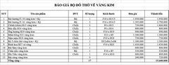 Bộ Đồ Thờ Gốm Chu Đậu Hoa Sen Vẽ Vàng 1,57m x 61cm