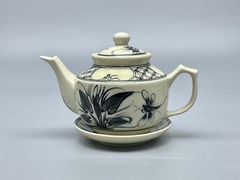 Bộ Ấm Trà Chuồn Chuồn Vai Vuông Gốm Chu Đậu Truyền Thống