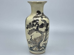 Bình Cắm Hoa Gốm Chu Đậu Vẽ Vàng Kim RG-000757